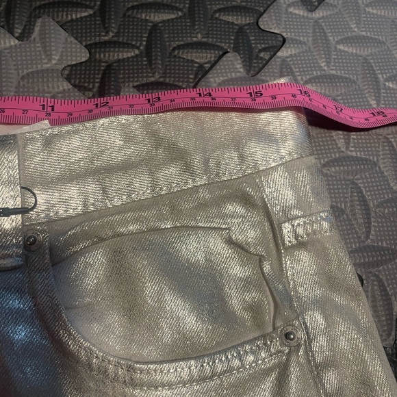 Zara TRF mid waist loose foil Jeans - Picture 14 of 15